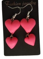 KOLCZYKI Z MODELINY SERCA LOVE WALENTYNKI HEART