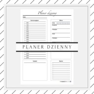 planer dzienny do wydruku PDF kalendarz planner