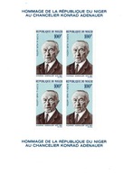 Niger - Konrad Adenauer - Mi. bl.4 **