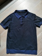 Bluzka  koszulka polo ZARA paski granat ,BDB r.158