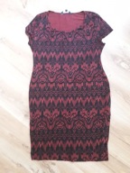NEW LOOK czarno bordowa lekka sukienka roz. 44