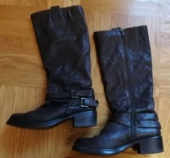 skórzane kozaki CLARKS , r.40 , BDB, jak Lasocki