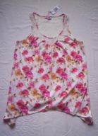 BE BEAU BLUZKA KWIATY KORONKA XXL 44