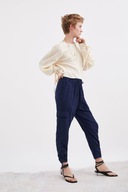 ZARA-GRANATOWE ŚWIETNE SPODNIE BOJÓWKI r.S NOWE