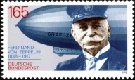 Niemcy 1992 Znaczek 1597 ** lotnictwo Zeppelin