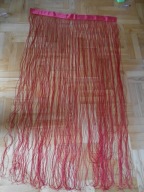 Firanka makaron czerwona szer90wys150cm święta