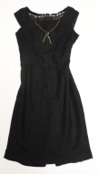 361_ CZARNA WIZYTOWA SUKIENKA/ZAP TYŁ r. 38