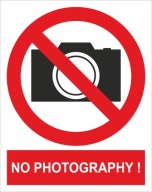 Naklejka PIKTOGRAM BHP, no photography