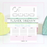 planer dzienny do wydruku PDF kalendarz pastelove