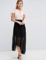 Asos sukienka plisowana asymetryczna rozm 34/36