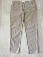 MAC spodnie damskie chinosy strech kolor taupe 42/XL p.92 dł.100 BDB