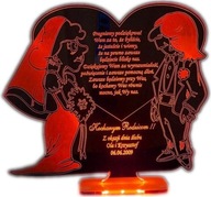 PODZIĘKOWANIA DLA RODZICÓW LED PAMIĄTKA ŚLUBU