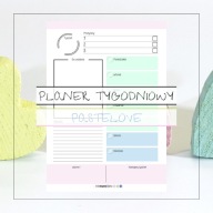 planer tygodniowy do wydruku PDF kalendarz pastele