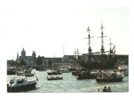 Pocztówka - Parada żaglowców: galeon Batavia w porcie 2