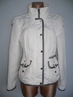 NOWA KURTKA BIALA SZARE LAMOWKI 38 40