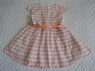 Coccodrillo sukienka pomarańcz zygzak nowa roz 92