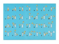 Pocztówka - Alfabet semaforowy / semafor / żeglarstwo