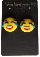 KOLCZYKI Z MODELINY EMOTKI EMOJI SZTYFTY EMOTKA