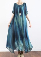 BOHO SUKIENKA MAXI jak MALOWANY JEDWAB plus size