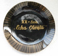 Patera, talerz ozdoby napis XX-LECIE ECHA OTMĘTU