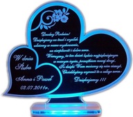 PODŚWIETLANA STATUETKA PODZIĘKOWANIA DLA RODZICÓW