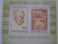 Węgry - Bela Bartok - kompozytor - Mi. bl.148 **