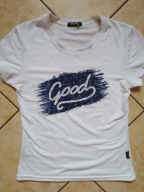 BLUZKA DZIEWCZĘCA GOOD,CEKINY, BIAŁA R.140