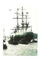 Pocztówka - Żaglowiec 'Amsterdam' i holowniki ...