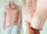 SWETER GOLF PUDROWY RÓŻOWY r.S