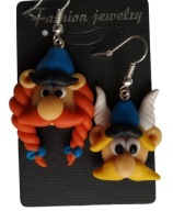 KOLCZYKI Z MODELINY ASTERIX I OBELIX BAJKA FILM