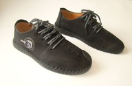 Buty męskie skórzane mokasyny IROKEZ czarne r. 43