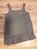 Sukienka CHEROKEE szara 44 bez rękawów z falbaną