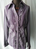 Bluzka fioletowa z żabotem - 42