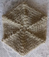 Czapka nowa szydełkowa baskijka Rozmiar; 52/54