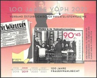 Austria 2019 Znaczki Blok ** prawa wyborcze kobiet
