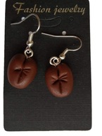 KOLCZYKI Z MODELINY KAWA ARABICA ZARNISTA ZIARNA