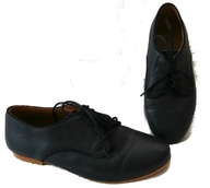 ZARA BUTY BALERINY GRANAT SKÓRA J NOWE 34