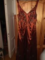 Sukienka wieczorowa Claudia 42 maxi tafta jak nowa