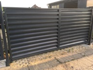 Brama przesuwna żaluzja 400cm, 500cm OCYNK + RAL