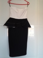 Sukienka nowa Asos 36 z usztywnianą baskinką