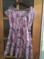 SUKIENKA TUNIKA WALLIS L ROZ WRZOS CEKINY FALBANA