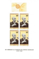 Gabon - Konrad Adenauer - Mi. bl.9 **