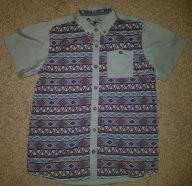 REBEL letnia szara koszula we wzory 146