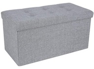 Pufa tapicerowana Songmics LSF47G 76x38x38 cm jasnoszara