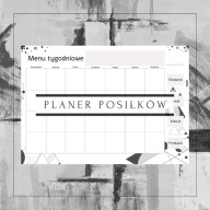 planer posiłków menu do wydruku PDF abstrakcja