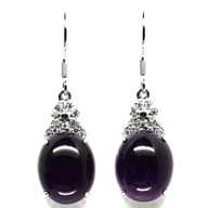 AMETYST KOLCZYKI WISZACE