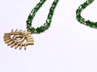 Naszyjnik handmade Oko Oko Proroka kryształki