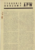 TYGODNIK OBOZOWY APW ROK 1944 / 12 egz. PSZ