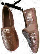 H&M BUTY ESPADRYLE ODWRACANE CEKINY NOWE 33