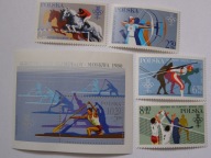 Polska - Olimpiady 1980 r - Fi. 2526-29 + bl.111 **